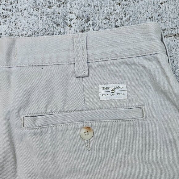 Timberland Men Shorts Bermuda Beige 100% Cotton Shorts Size 36 - Picture 6 of 8